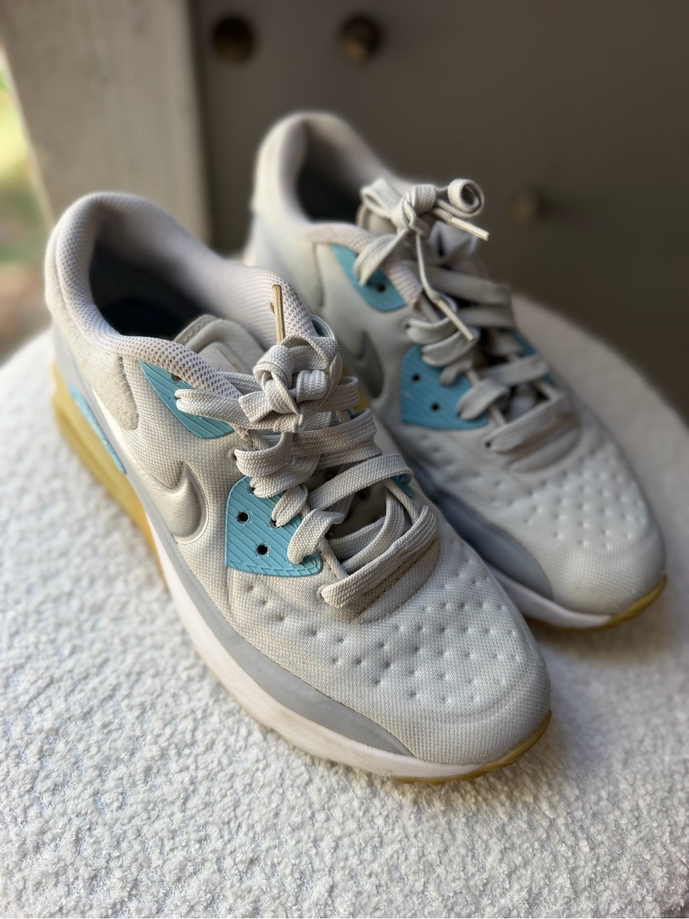 VM Kids' White and Light Blue Sneakers
